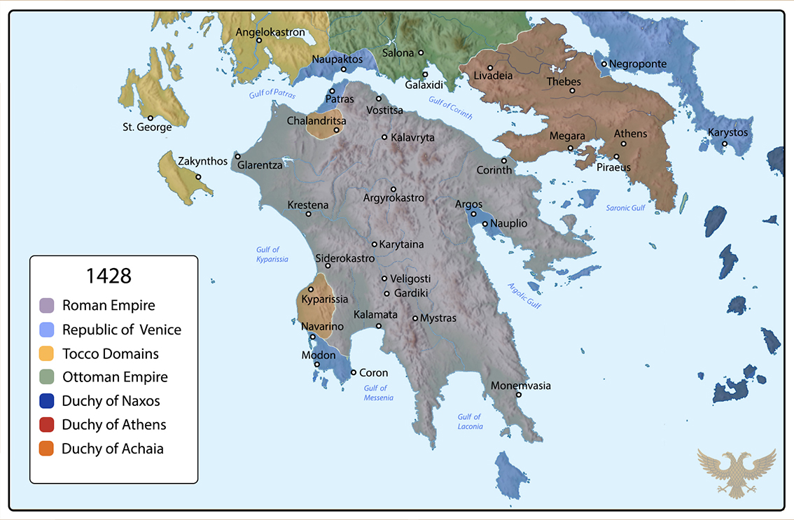 Morea map 1428